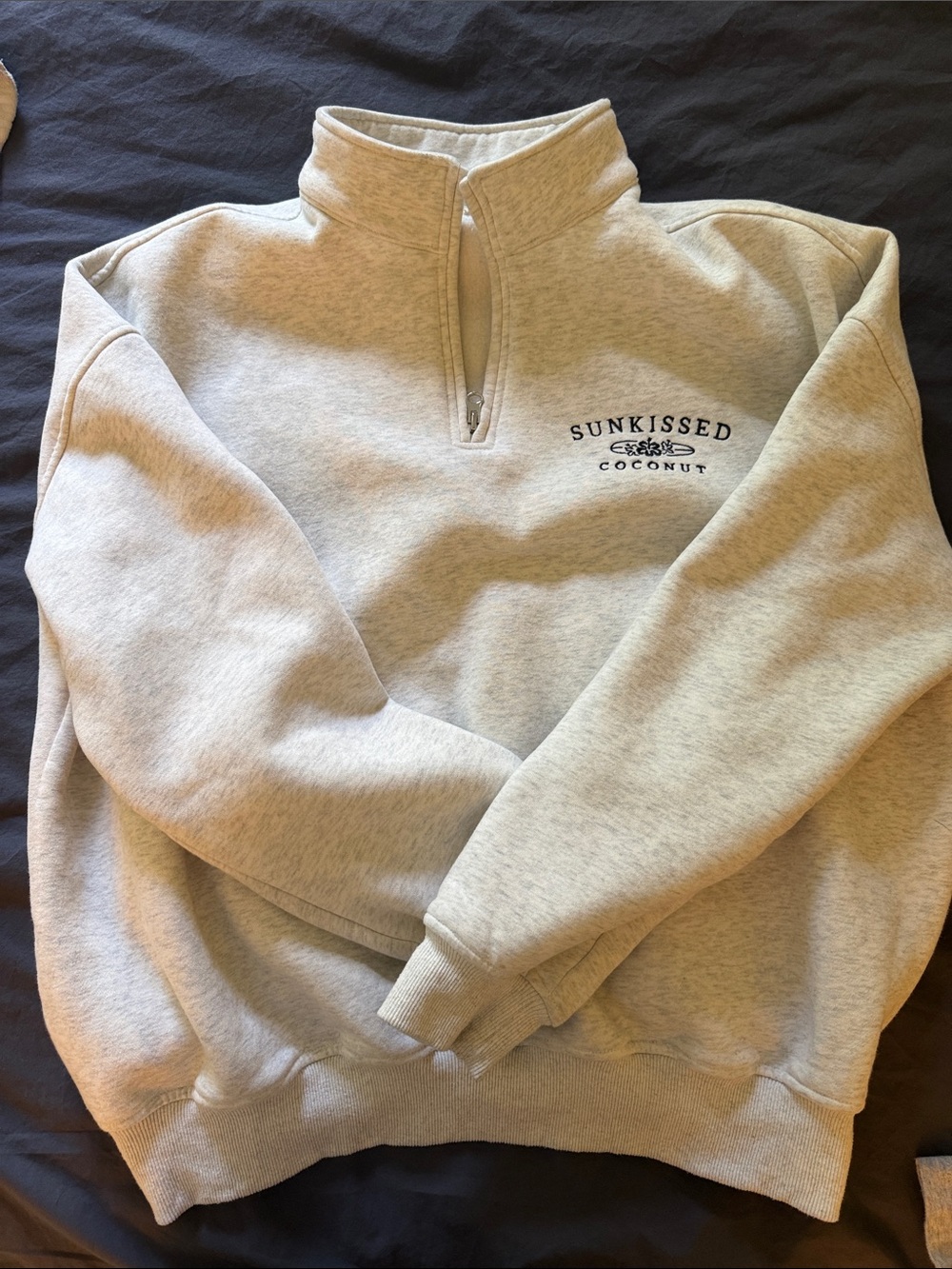 Sunkissed Coconut Heather Cream Quarter-Zip Sweatshirt